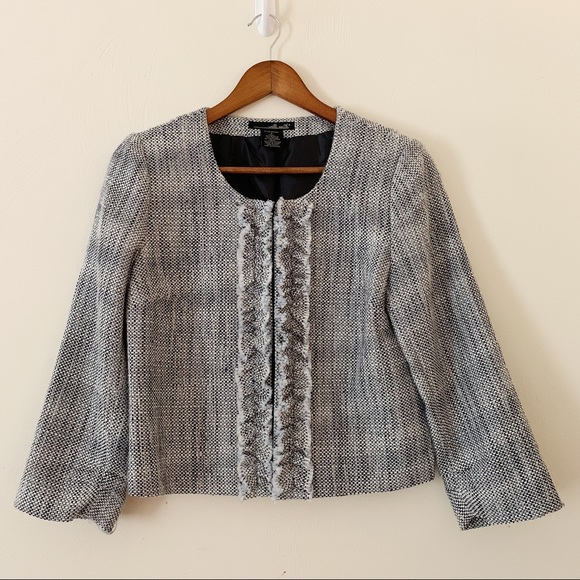 Multicolored Ruffle Blazer Size 6 - Picture 3 of 6